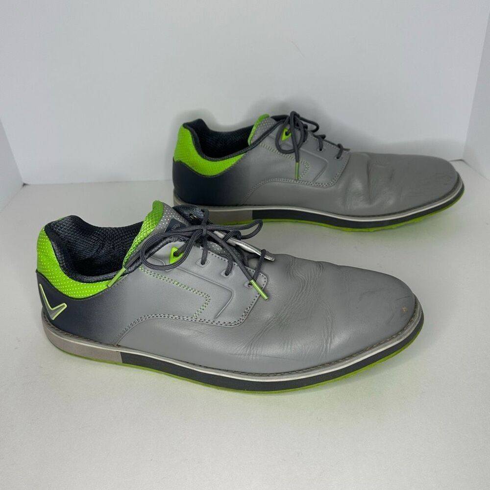 Callaway Men’s La Jolla SL Spikeless Waterproof golf shoes Gray/Green | Men Size